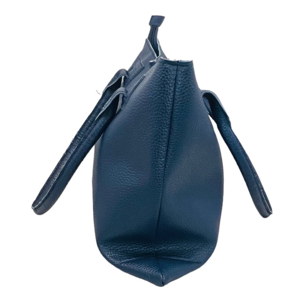 MSC Faux Leather Bucket/Tote Top Handle Bag With Polk Dot Interior - Picture 3 of 14